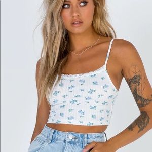 Princess Polly floral crop tank top
